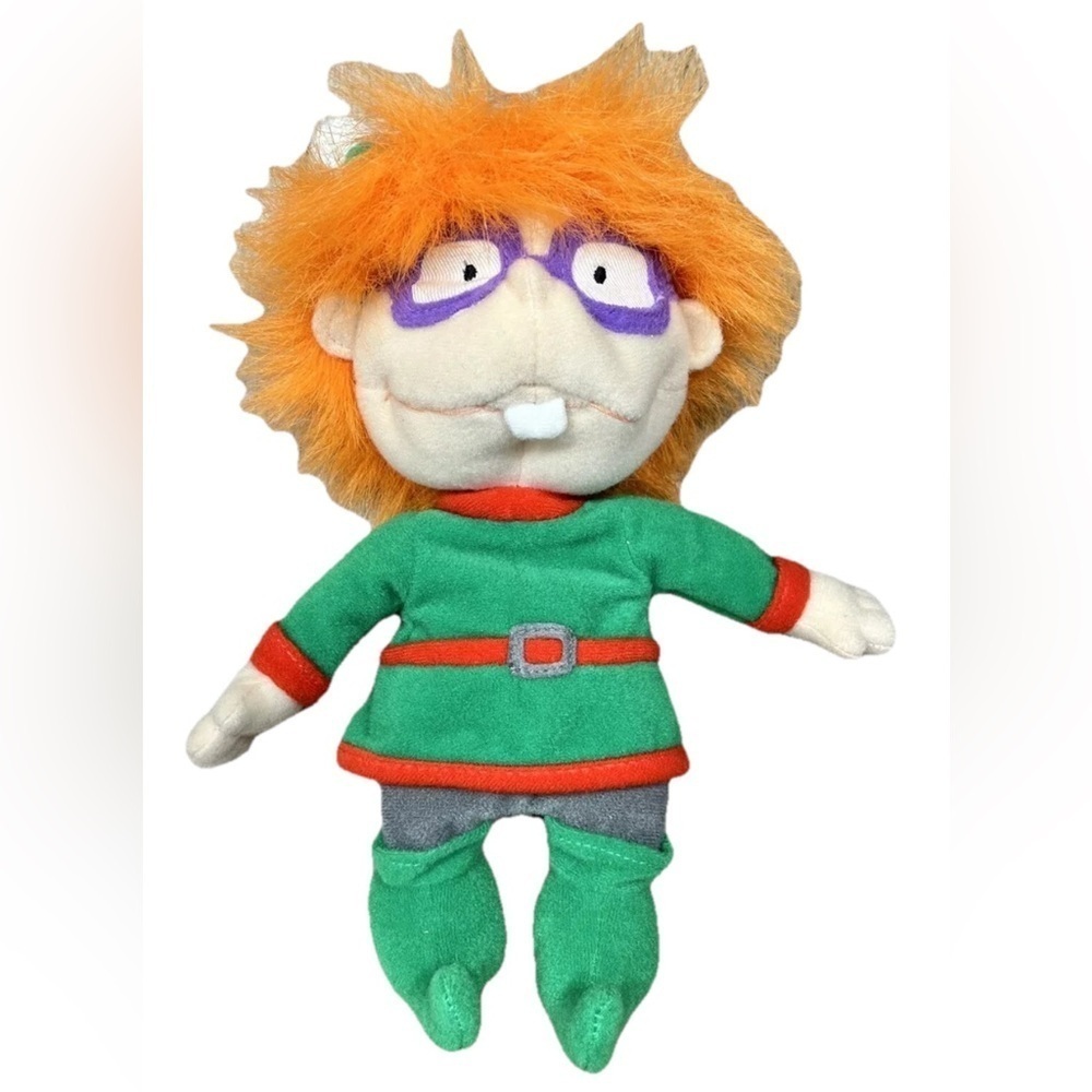 Vtg Rugrats Chuckie Finster Christmas Holiday Elf Bean Bag Toy Plush 1997